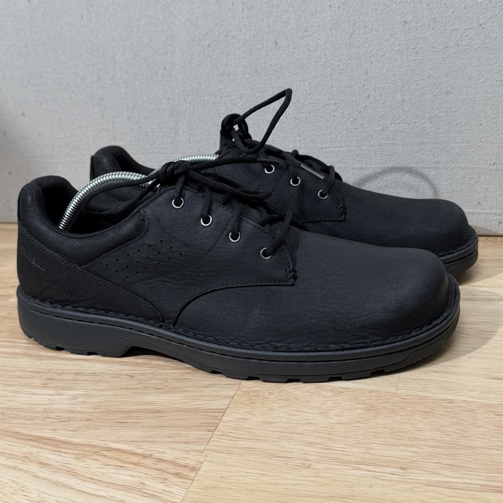 Merrell Black Leather Oxford Lace-Up Shoes - World Legend